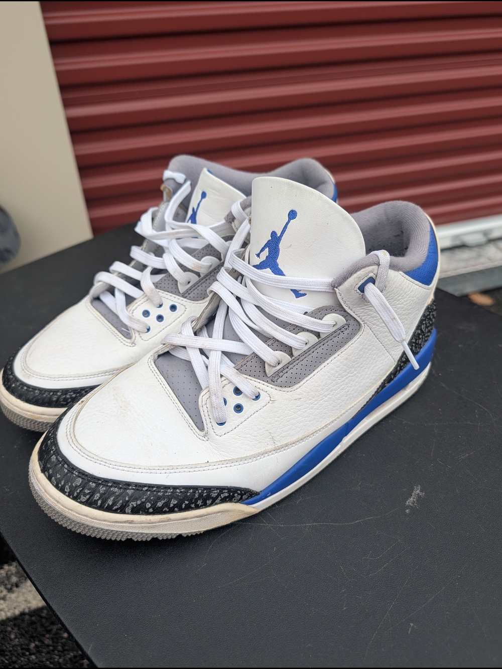 Air Jordan 3 Retro White/Blue Men's Sneakers